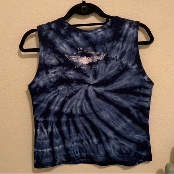 Blue tie-dyed Harley Davidson tank top 2003 - Picture 6 of 6